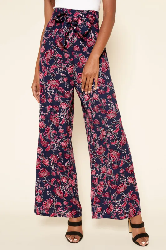 Aurora Floral Wide Leg Pants sold by Sugarlips
