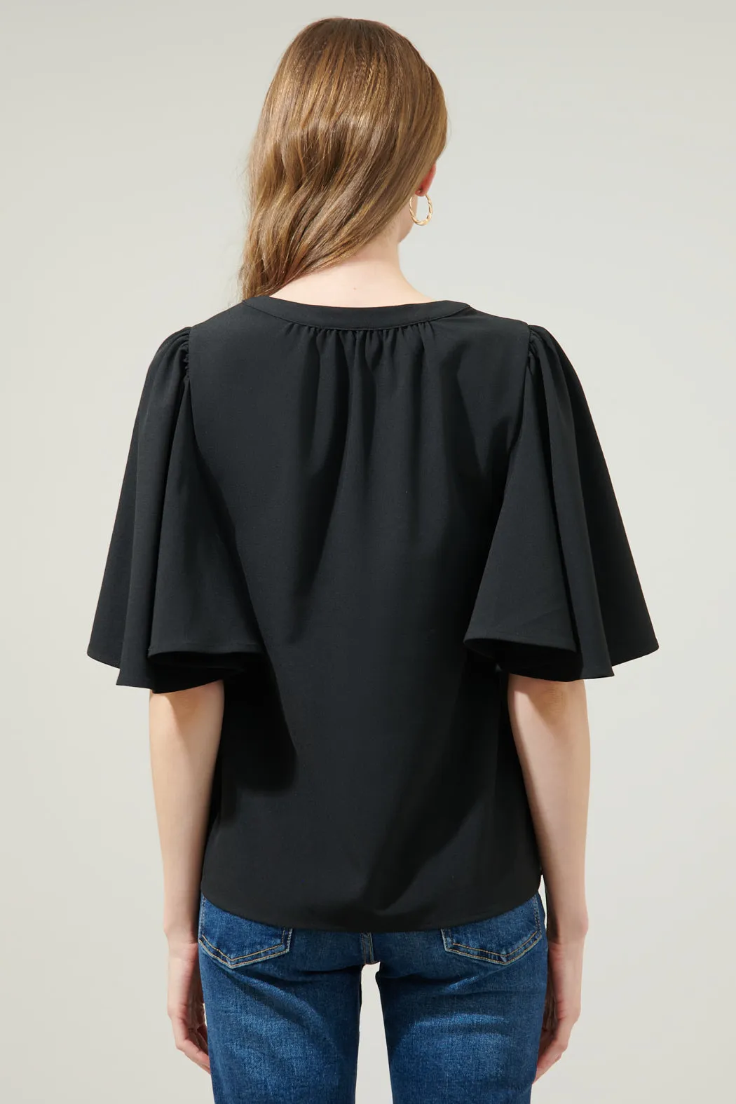 Easton Split Neck Blouse sold by Sugarlips product image thumbnail 2