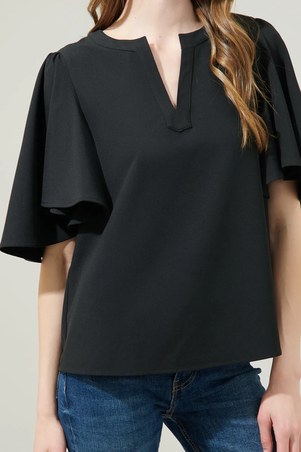 Easton Split Neck Blouse sold by Sugarlips product image thumbnail 5