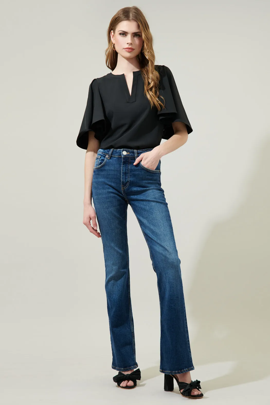 Easton Split Neck Blouse sold by Sugarlips product image thumbnail 4