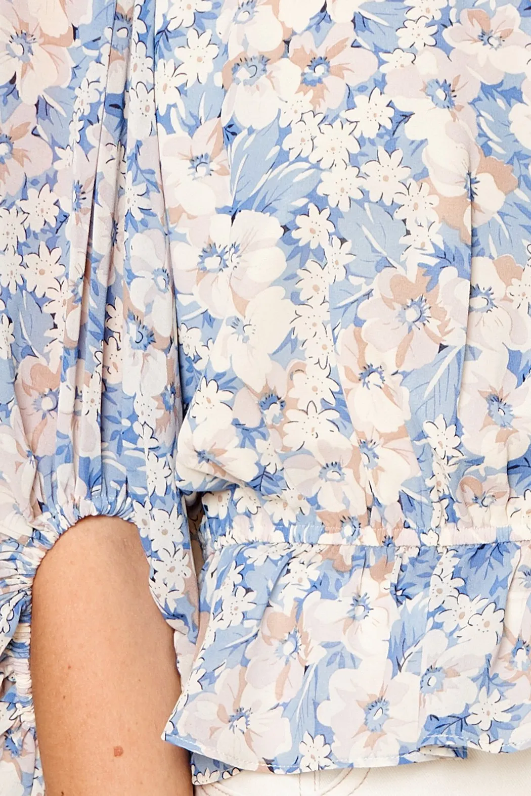 Walk On By Floral Balloon Sleeve Top sold by Sugarlips product image thumbnail 5