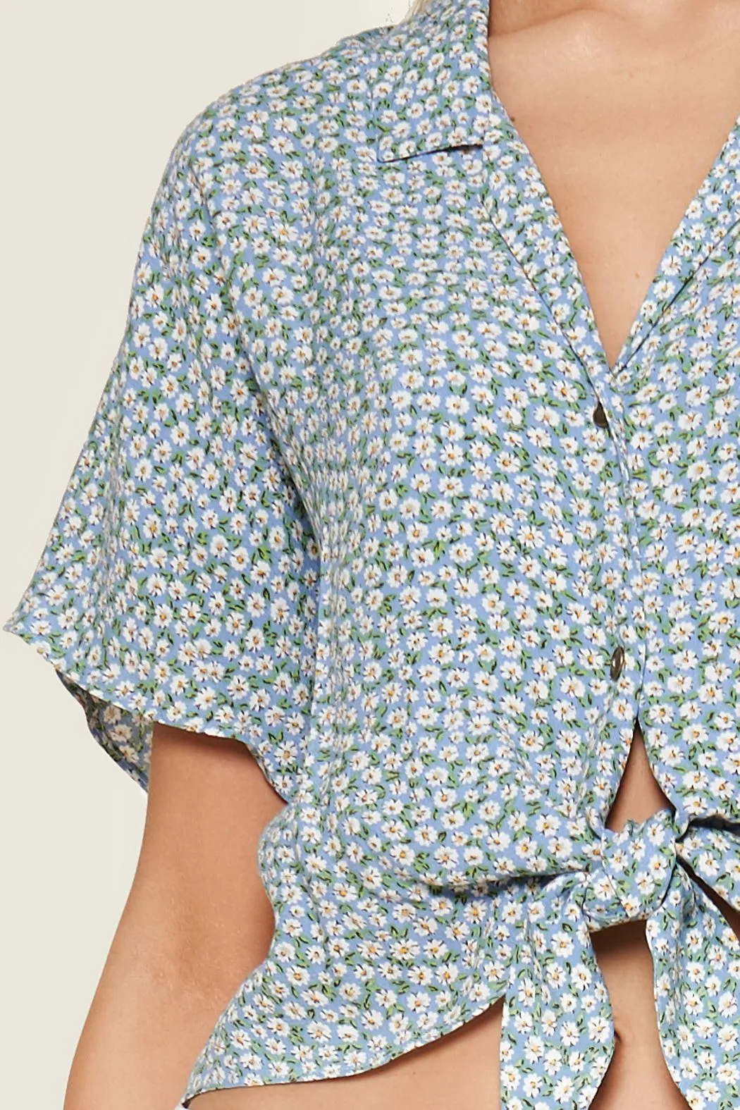 Bellare Floral Tie Front Top sold by Sugarlips product image thumbnail 2