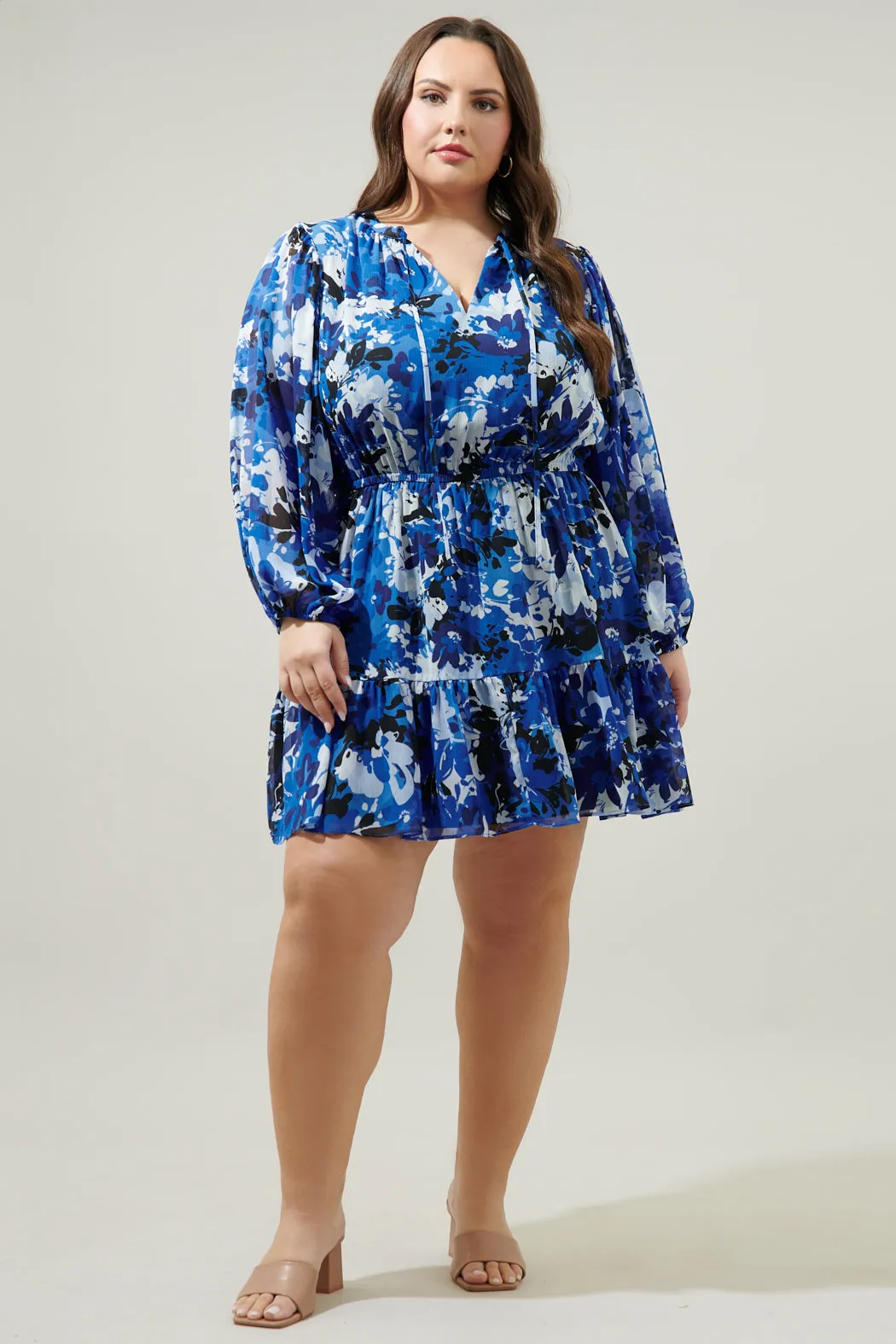 Moonflower Paxton Balloon Sleeve Mini Dress Curve sold by Sugarlips product image thumbnail 4