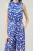 Kian Floral Siren Drape Neck Jumpsuit sold by Sugarlips