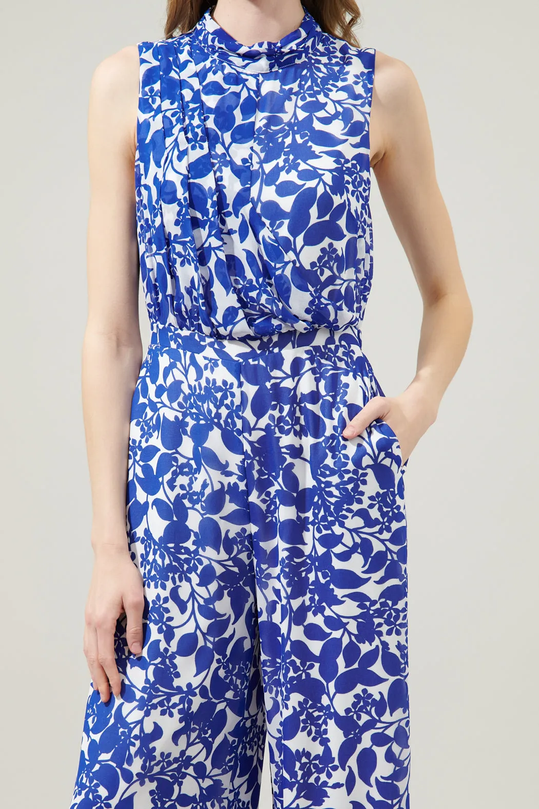 Kian Floral Siren Drape Neck Jumpsuit sold by Sugarlips product image thumbnail 4