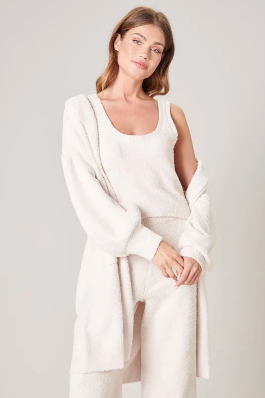 Cloud Nine Fuzzy Shawl Collar Cardigan sold by Sugarlips