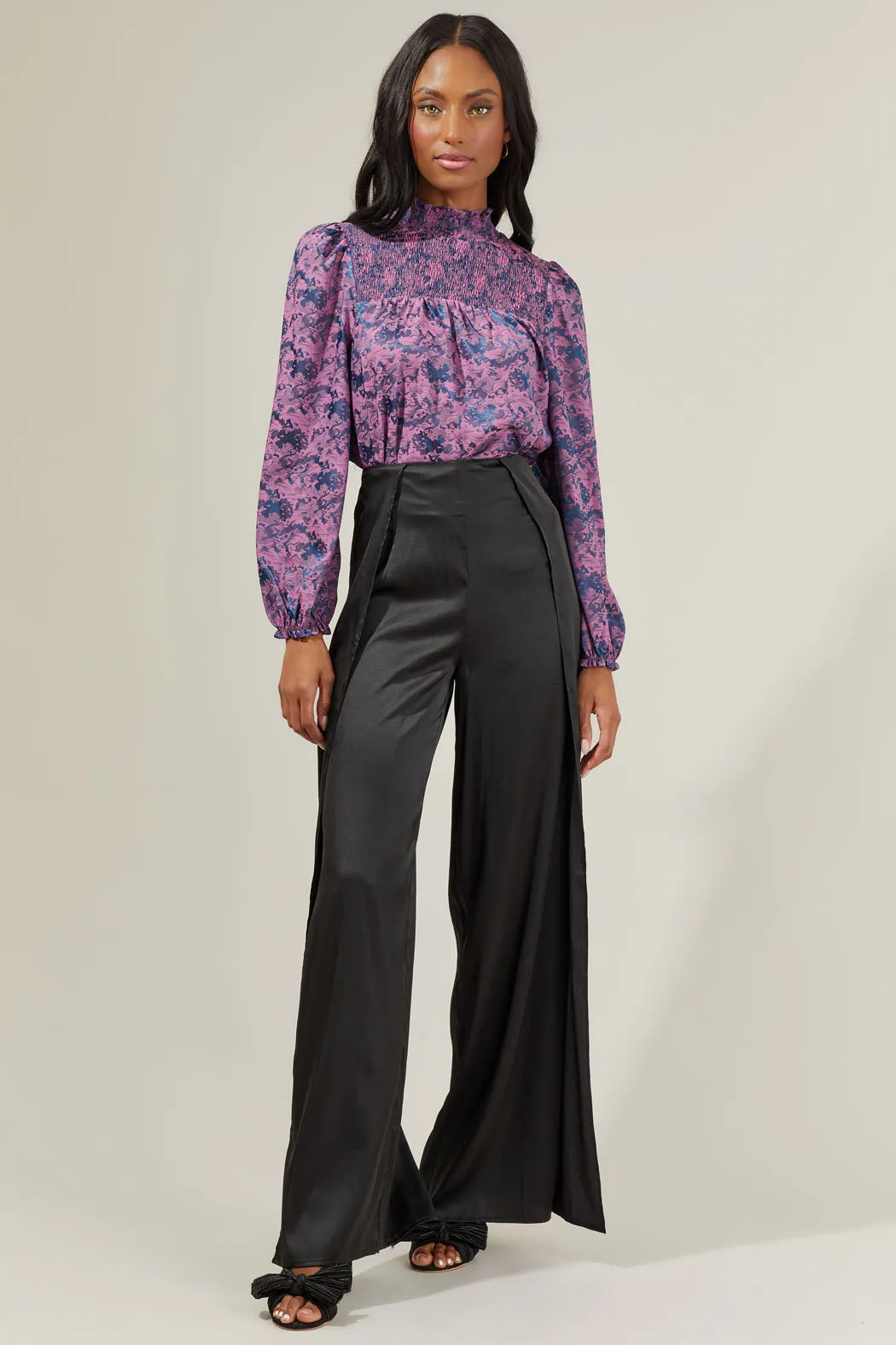 Aurora Floral Smocked Blouse sold by Sugarlips product image thumbnail 4