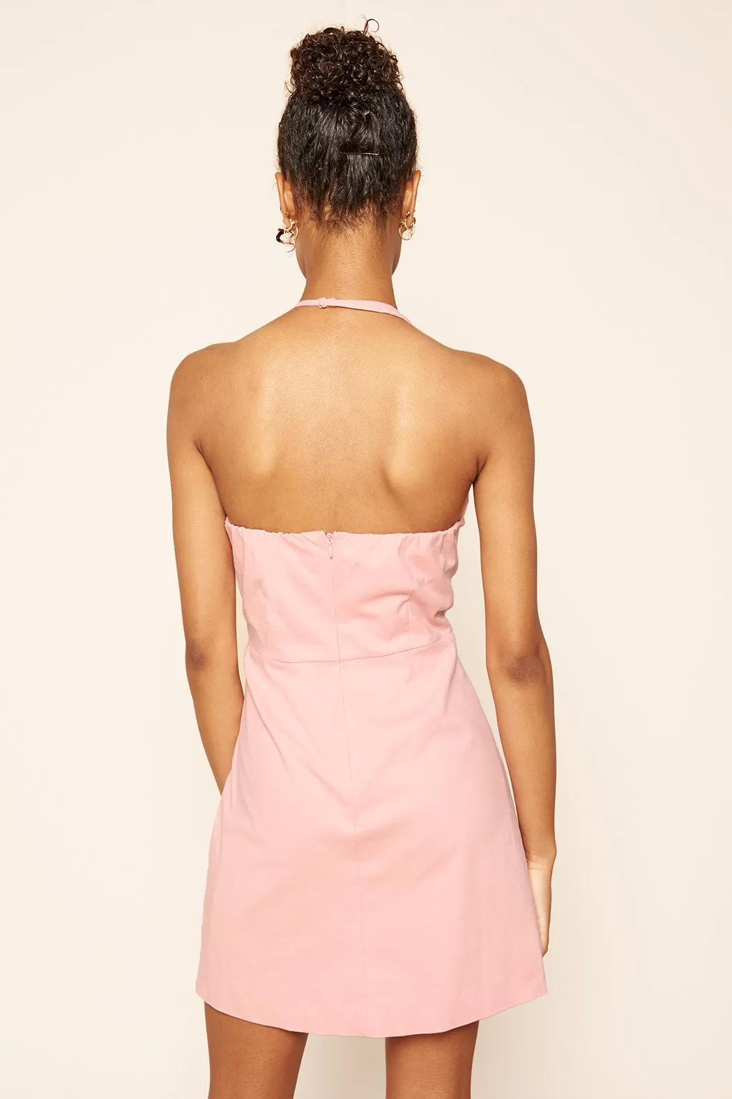 Pretty In Pink Curved High Neck Dress sold by Sugarlips product image thumbnail 2