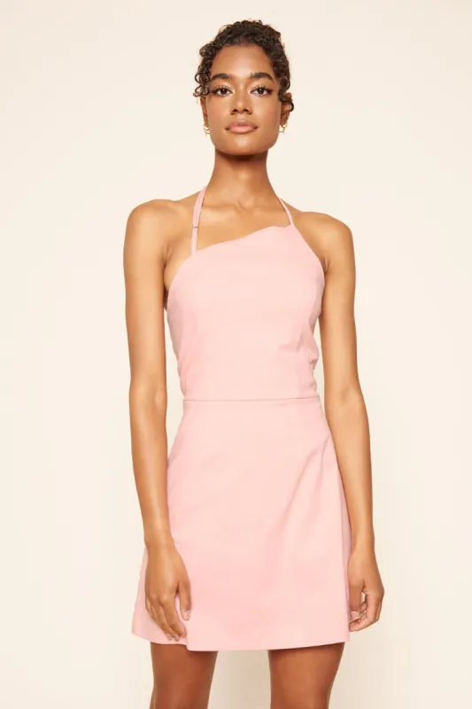 Pretty In Pink Curved High Neck Dress sold by Sugarlips