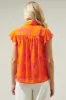 Sunrise Floral Cassius Tie Neck Blouse sold by Sugarlips