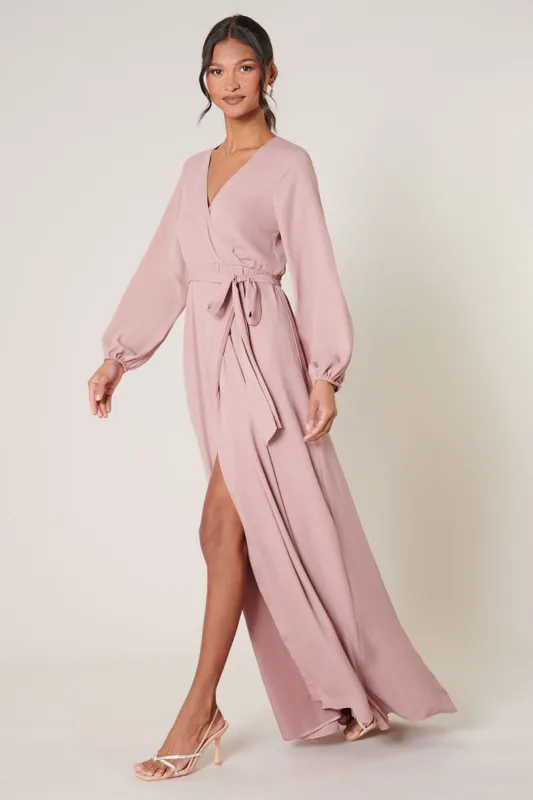 Wholehearted Faux Wrap Maxi Dress sold by Sugarlips