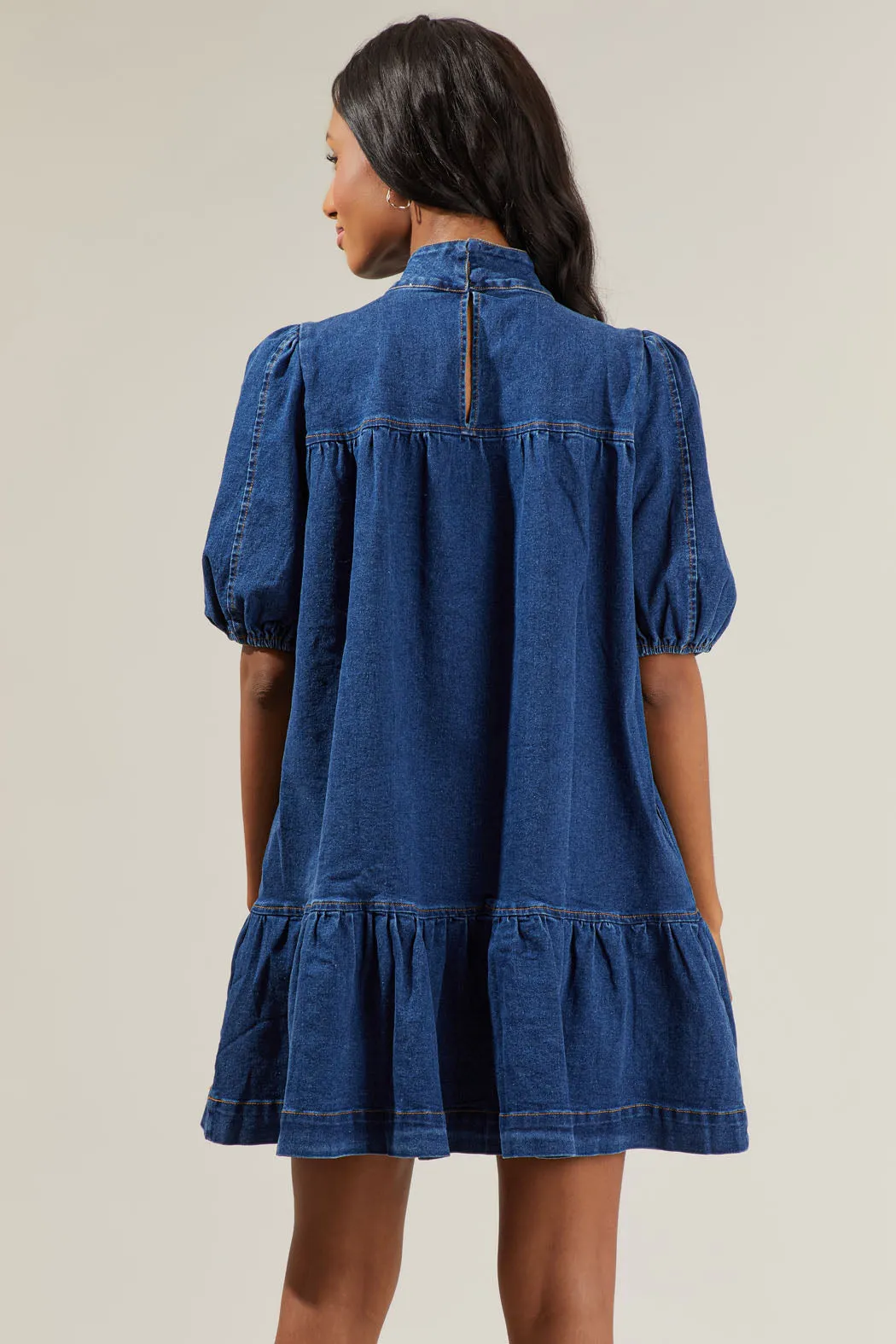 Aura Jacey Denim Shift Dress sold by Sugarlips product image thumbnail 2