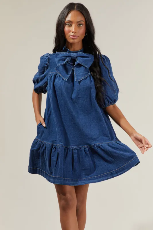 Aura Jacey Denim Shift Dress sold by Sugarlips