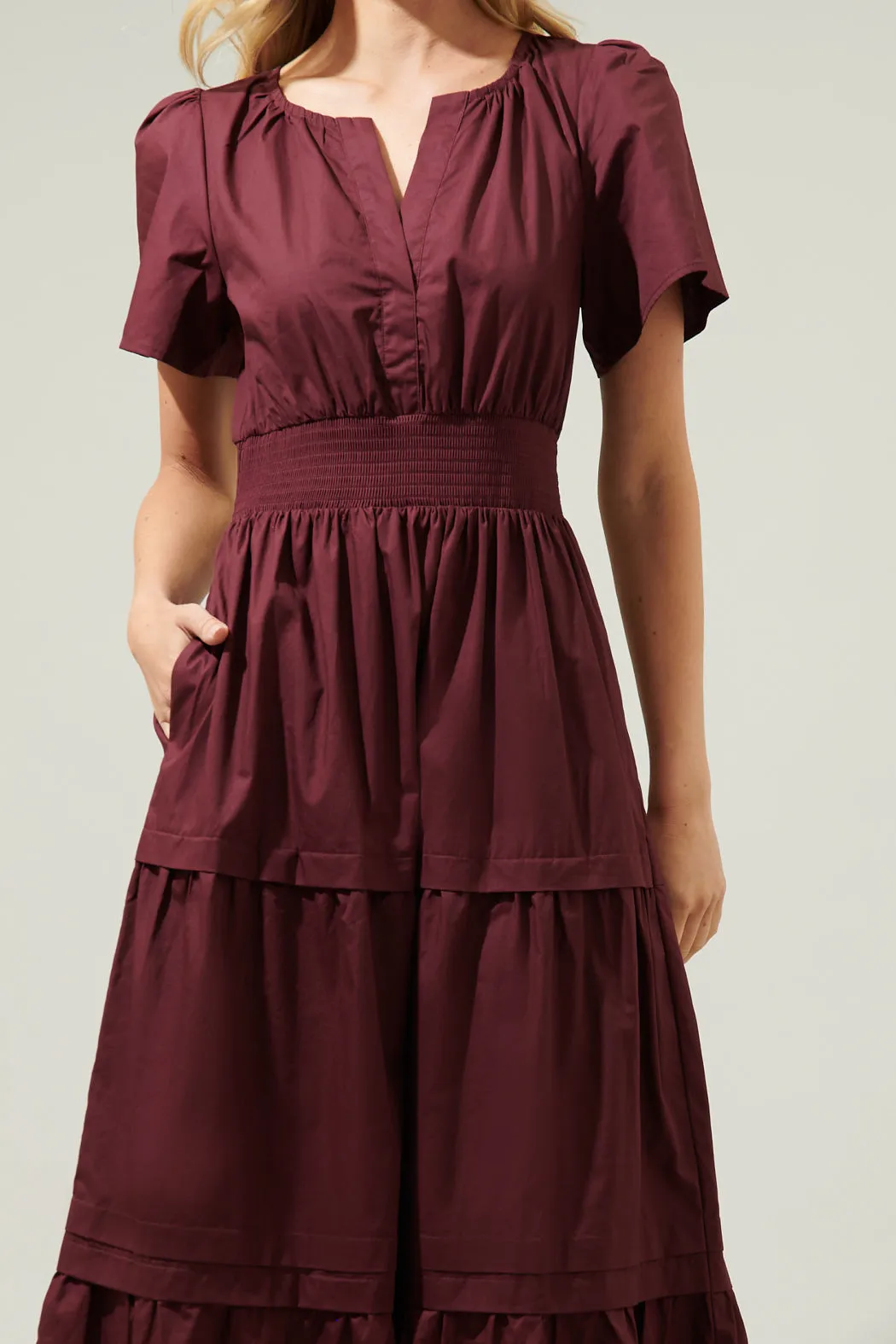 Cider Palmer Poplin Maxi Dress sold by Sugarlips product image thumbnail 4