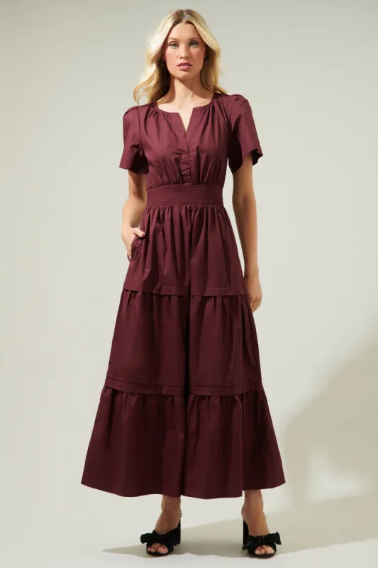 Cider Palmer Poplin Maxi Dress sold by Sugarlips