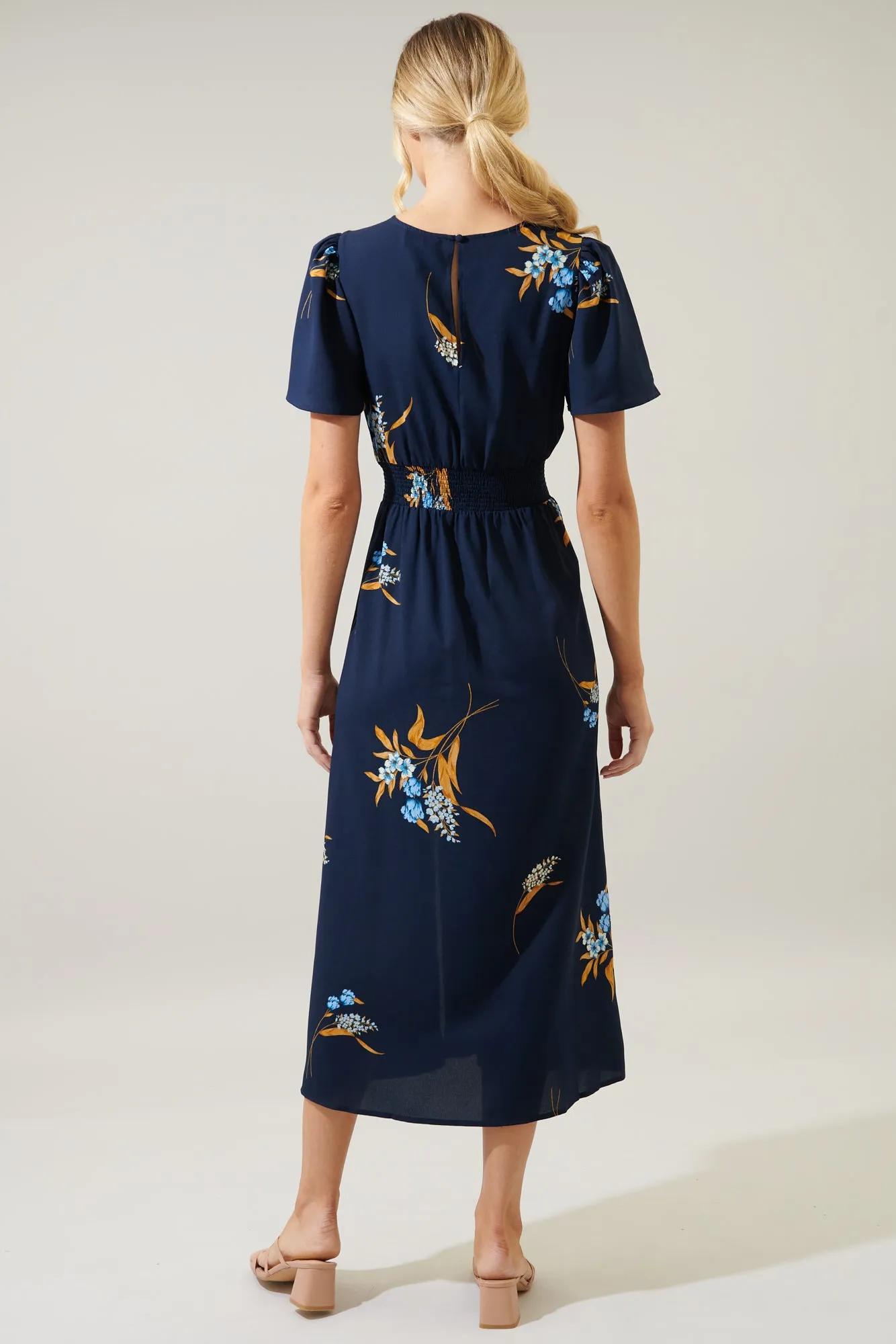 Dusk Bloom Floral Midi Dress sold by Sugarlips product image thumbnail 2