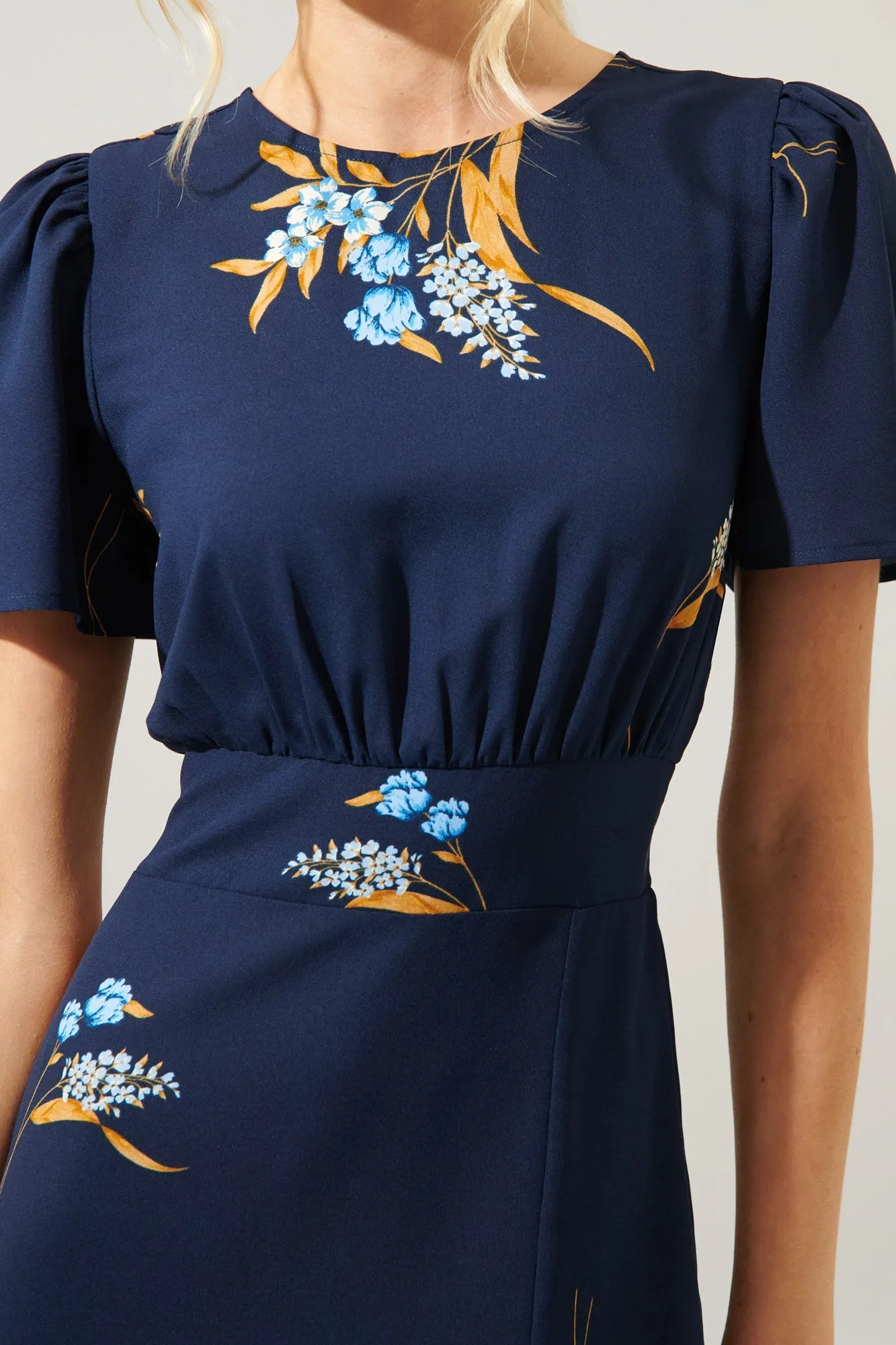 Dusk Bloom Floral Midi Dress sold by Sugarlips product image thumbnail 5