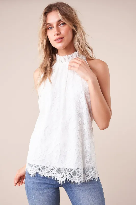 New Wave Lace Halter Top sold by Sugarlips