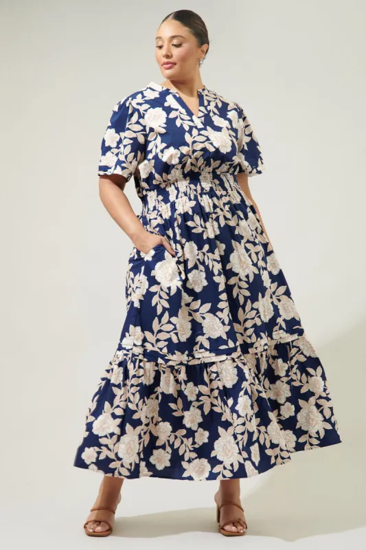 Lilo Night Tropics Belraj Poplin Maxi Dress Curve sold by Sugarlips