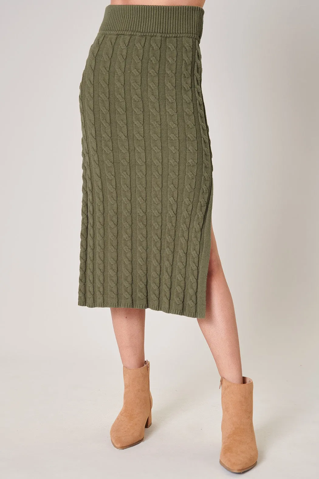Fern Cable Knit Midi Skirt sold by Sugarlips product image thumbnail 3
