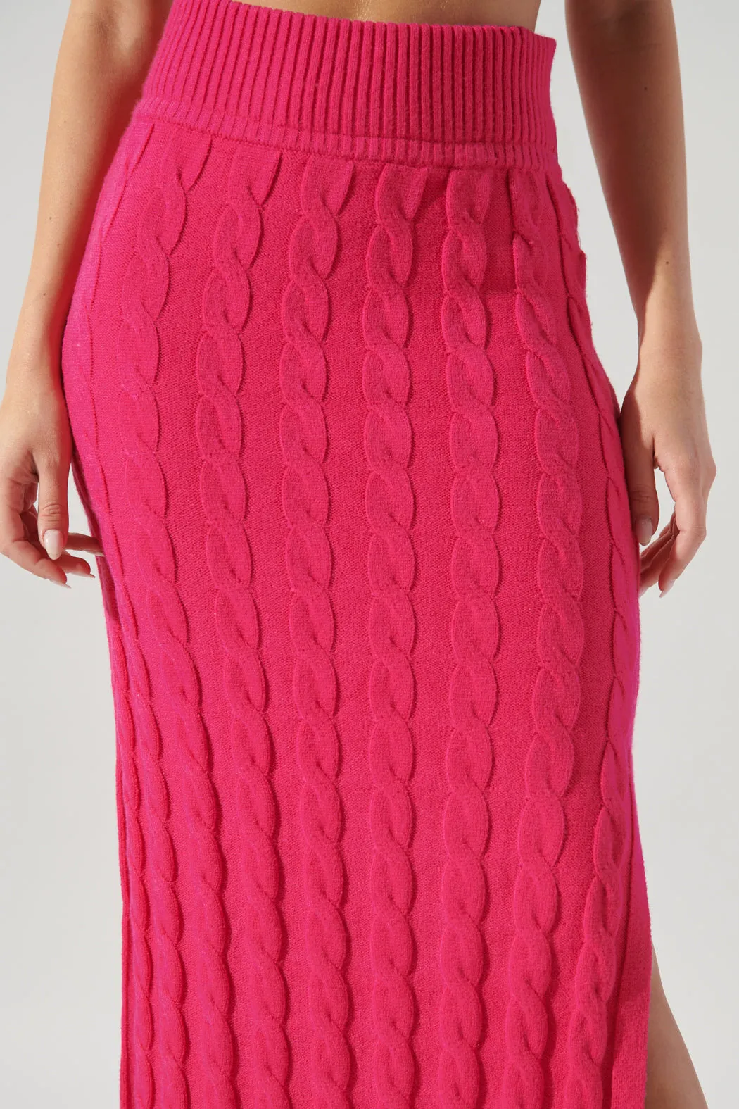 Fern Cable Knit Midi Skirt sold by Sugarlips product image thumbnail 2