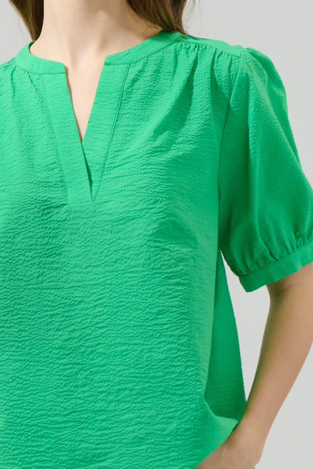 Betsy Neli Split Neck Top sold by Sugarlips product image thumbnail 4