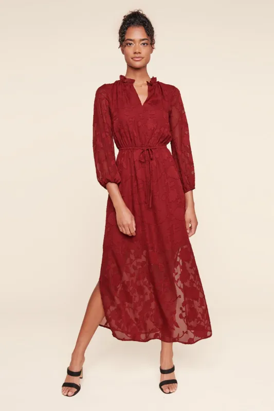 Yours Truly Floral Burnout Maxi Dress sold by Sugarlips
