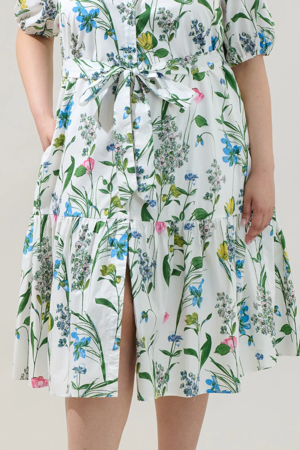 Clove Garden Floral Wynette Tiered Midi Dress Curve sold by Sugarlips product image thumbnail 5