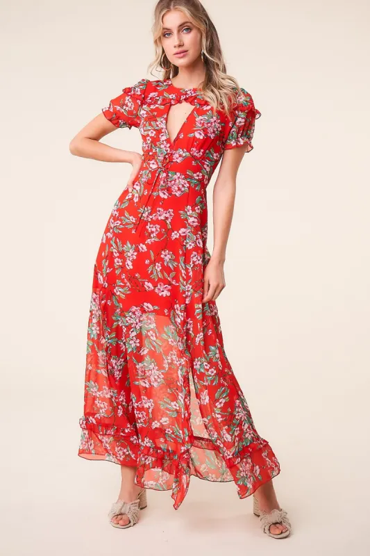 Rustic Rose Floral Maxi Dress sold by Sugarlips