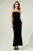 Dynamite Velvet Strapless Maxi Dress sold by Sugarlips