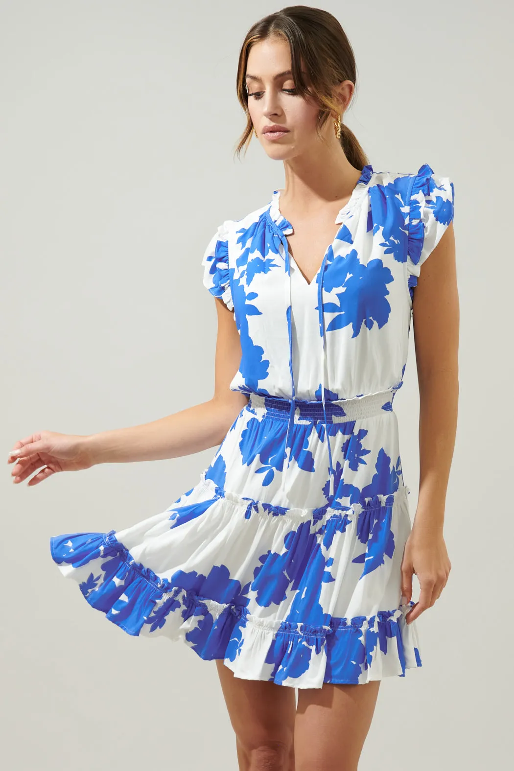 Don't Be Shy Toledo Tiered Mini Dress sold by Sugarlips