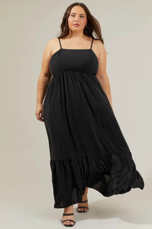 Delany Tie Back Maxi Dress Curve sold by Sugarlips