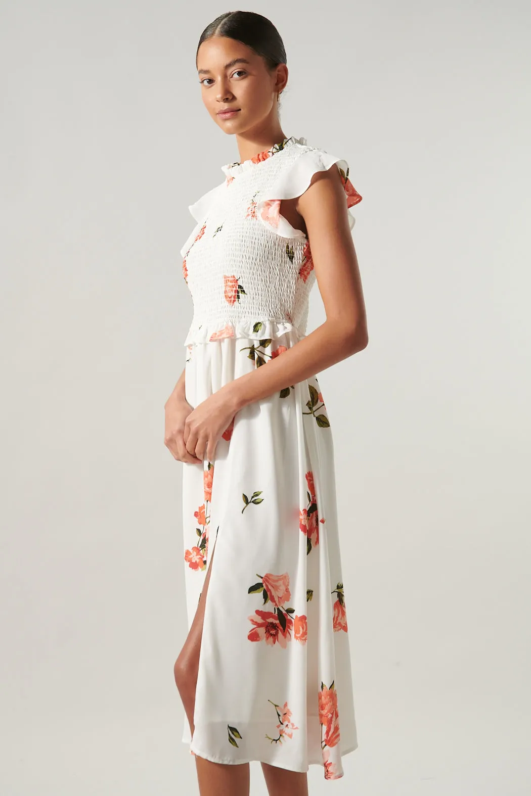 Maisy Floral Amira Smocked Midi Dress sold by Sugarlips product image thumbnail 4