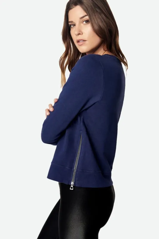 Off Duty Side-Zip Sweatshirt sold by Sugarlips