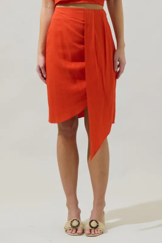 Bet On You Asymmetrical Midi Skirt sold by Sugarlips