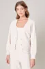 Cloud Nine Fuzzy Button Front Cardigan sold by Sugarlips