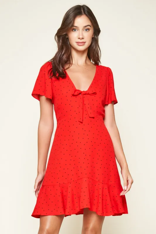 Abeline Polka Dot Mini Dress sold by Sugarlips