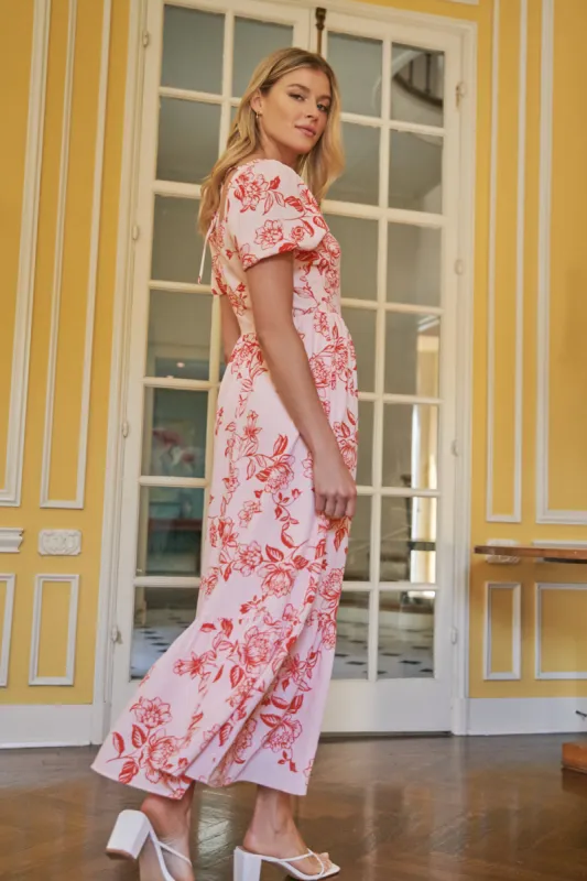 Pretty in Peonies Lynette Sweetheart Maxi Dress sold by Sugarlips