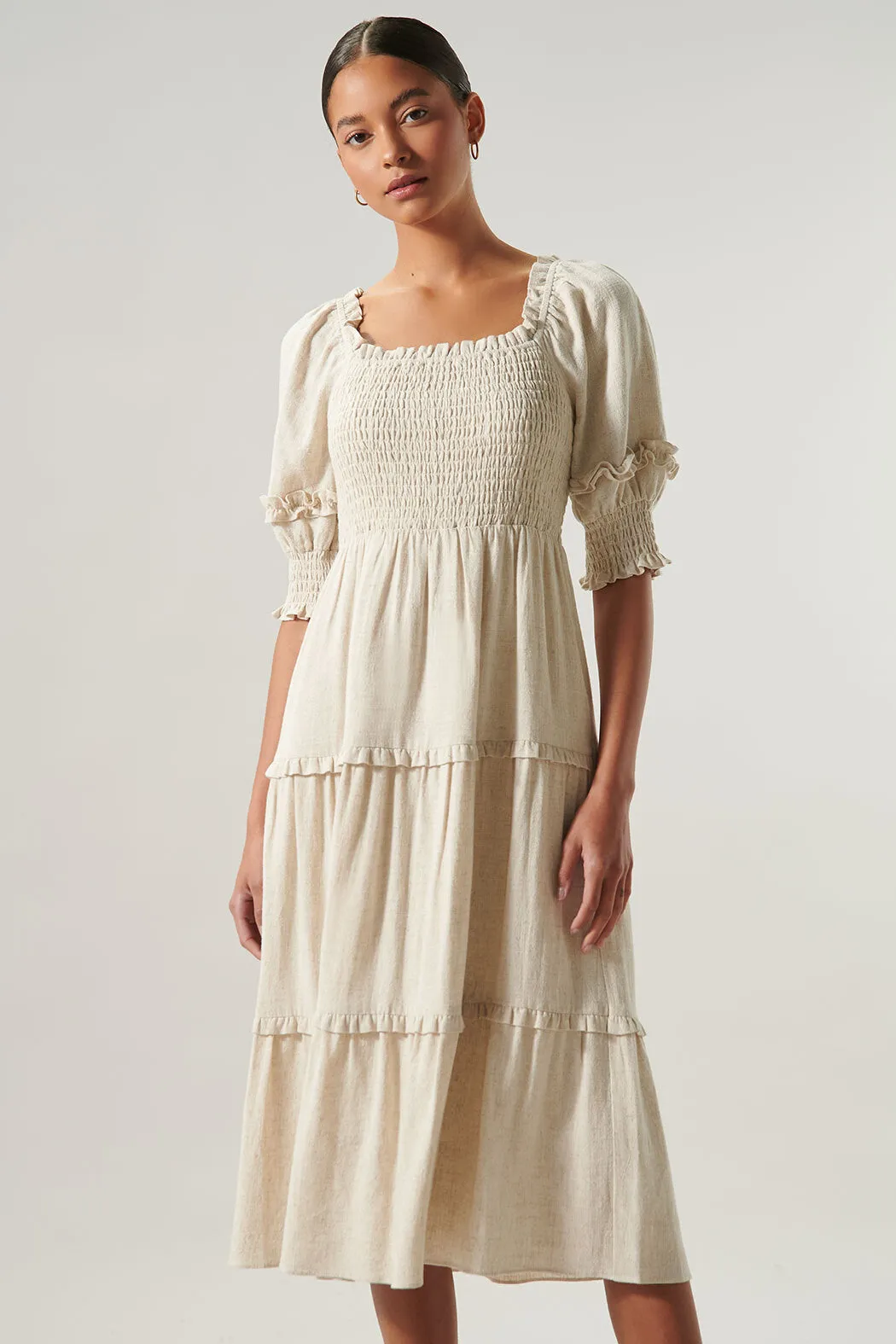 Saint Tropez Katya Tiered Smocked Midi Dress sold by Sugarlips product image thumbnail 5