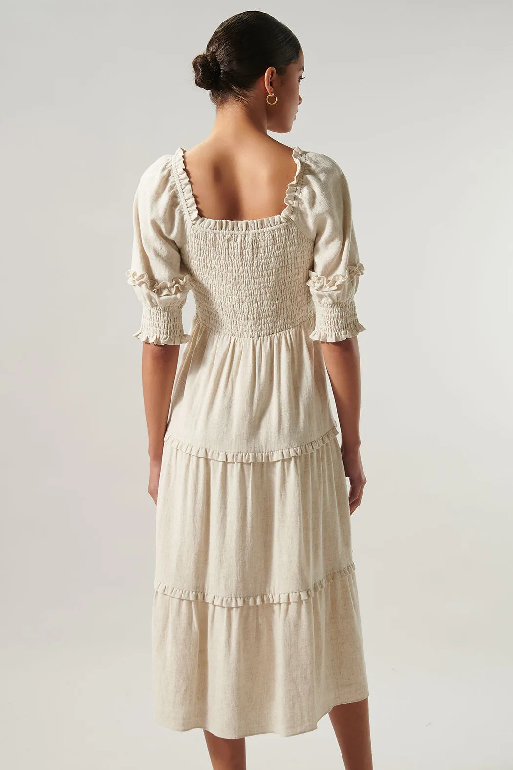 Saint Tropez Katya Tiered Smocked Midi Dress sold by Sugarlips product image thumbnail 2