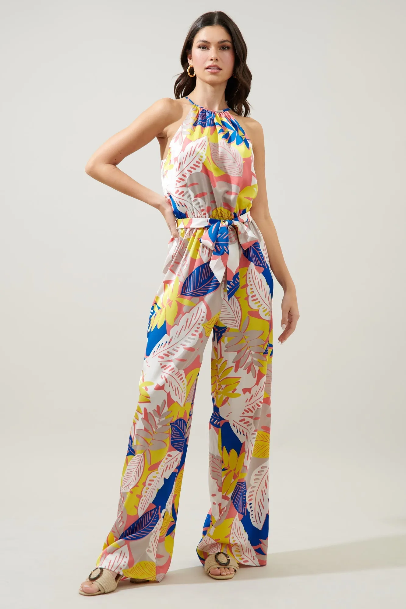 Tropical Paradise Wide Leg Jumpsuit sold by Sugarlips