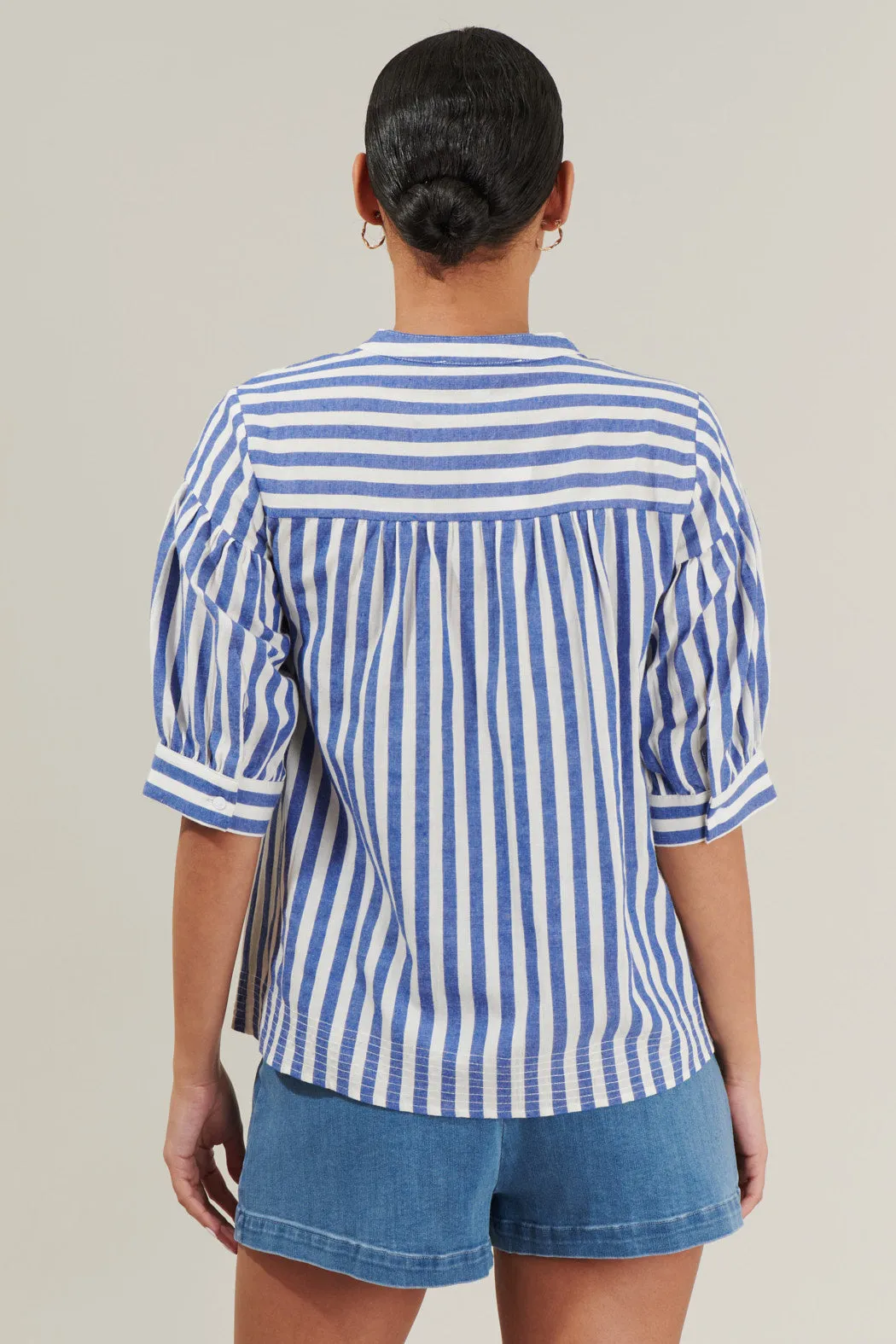 Catana Striped Split Neck Top sold by Sugarlips product image thumbnail 2