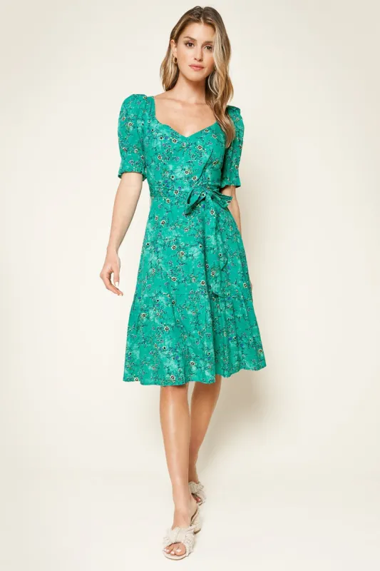 Tahanni Floral Print Midi Dress sold by Sugarlips
