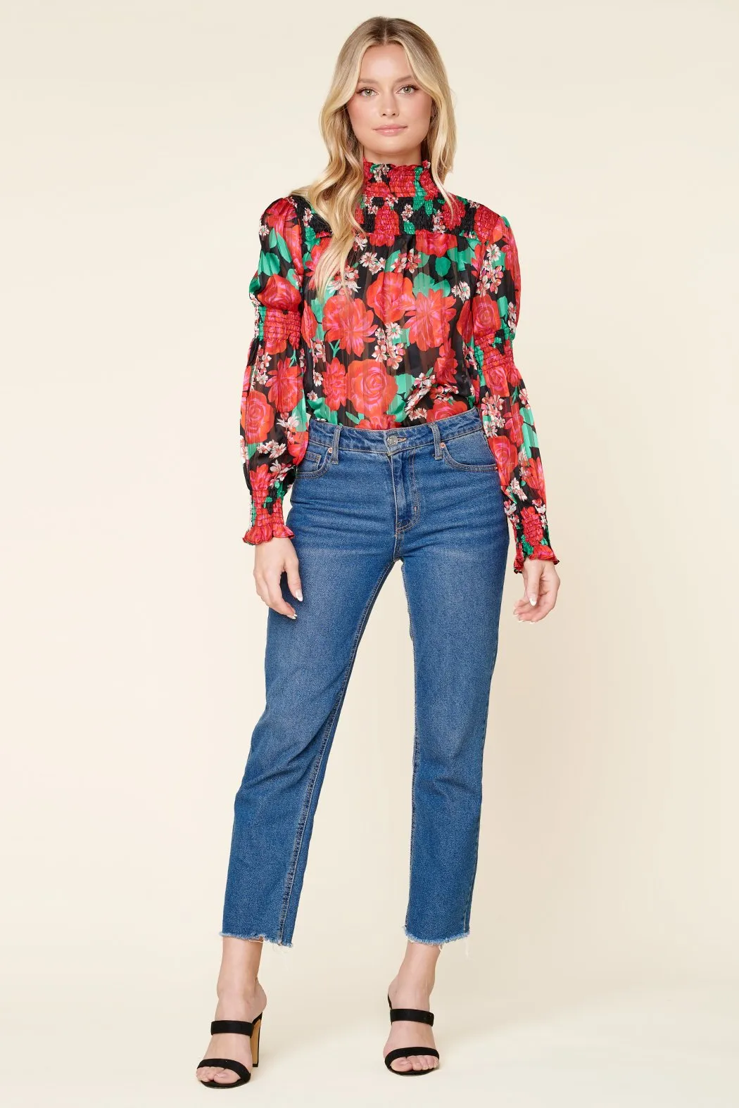 Rosabella Floral Garden State Smocked Yoke Top sold by Sugarlips product image thumbnail 5