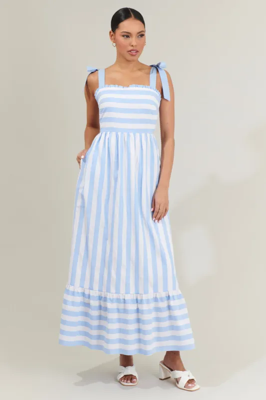 Gracie Sky Striped Maxi Dress sold by Sugarlips