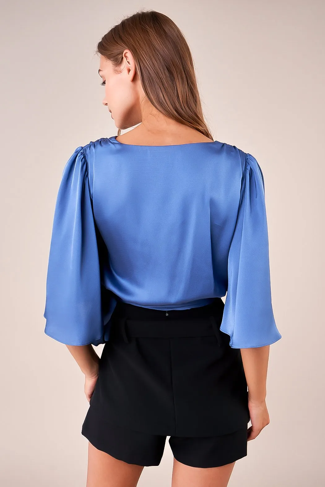 Electra Surplice Wrap Crop Top sold by Sugarlips product image thumbnail 2