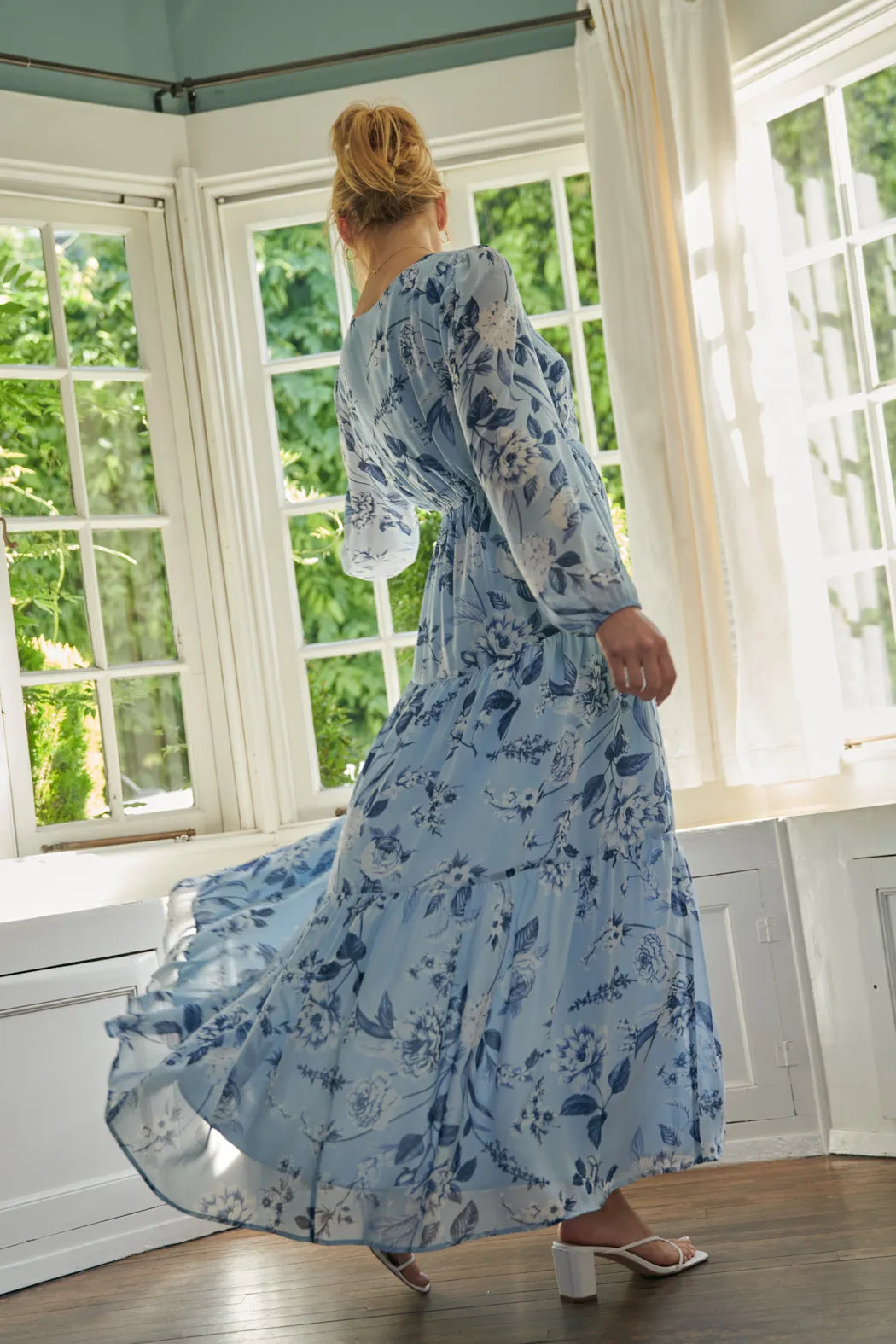 Cadaval Floral Mabel Tiered Maxi Dress sold by Sugarlips product image thumbnail 3