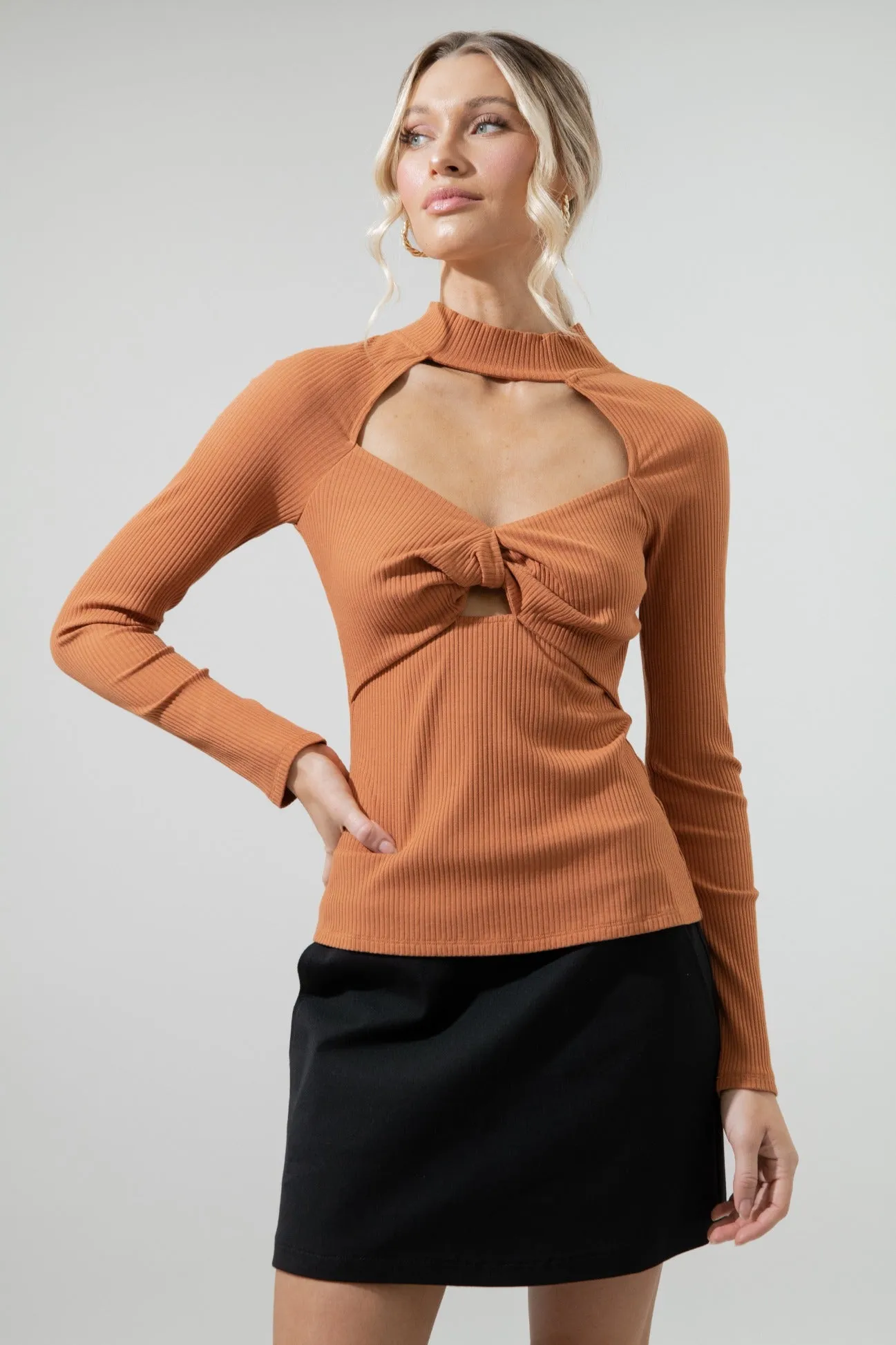 McKay Sweetheart Twist Front Cut Out Top sold by Sugarlips product image thumbnail 3