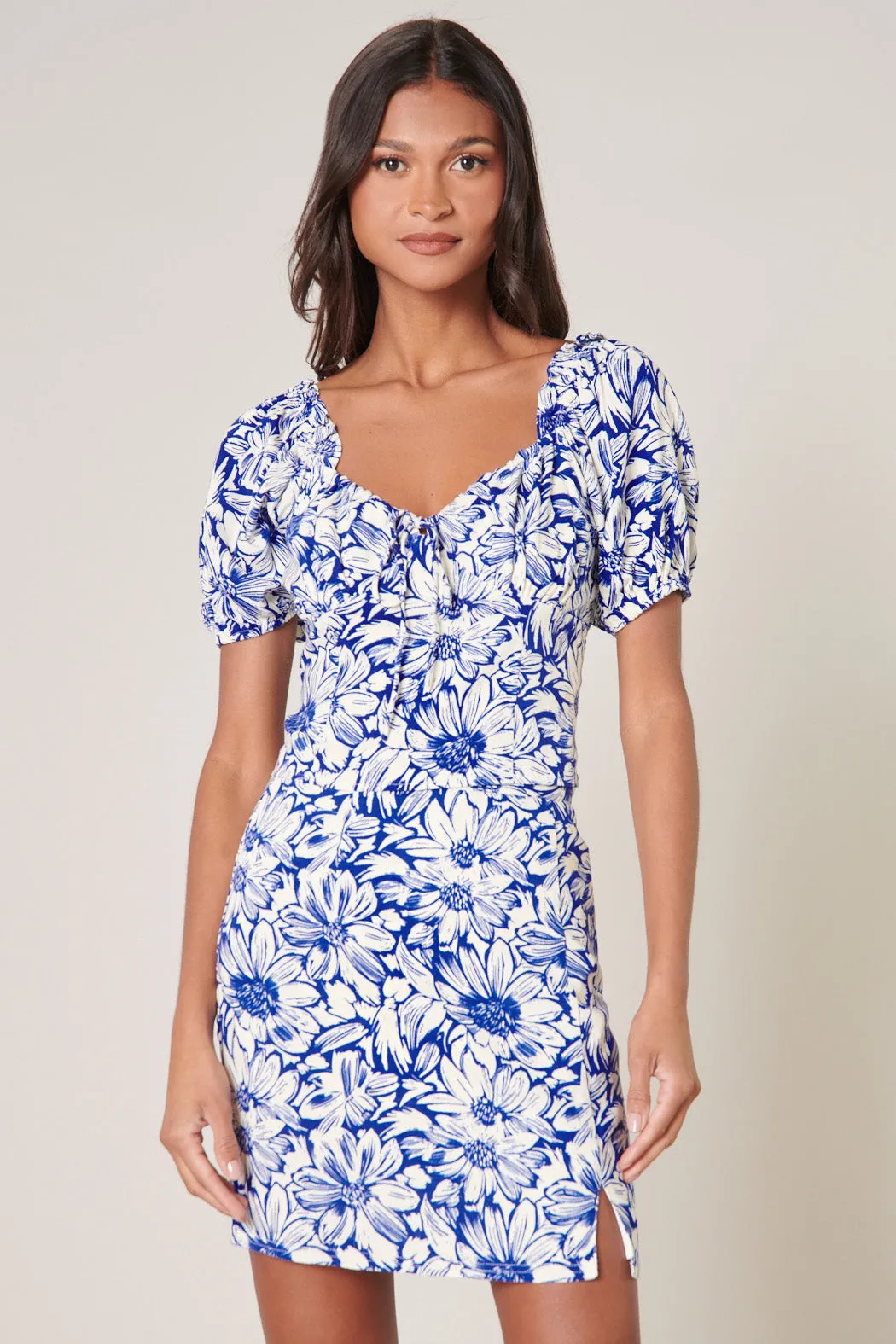 Giselle Floral Puff Sleeve Crop Top sold by Sugarlips