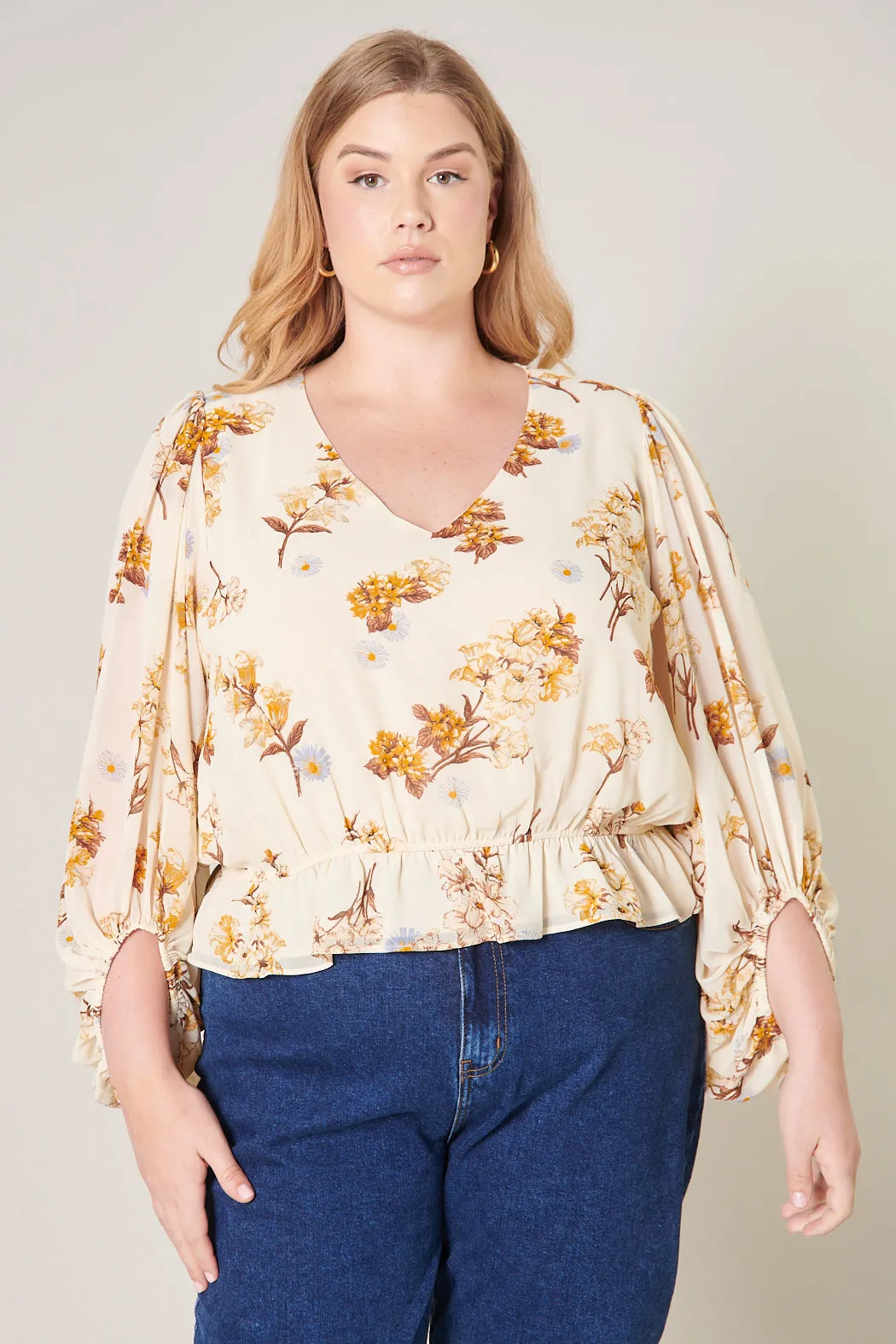 Clarabelle Honey Ways Balloon Sleeve Blouse Curve sold by Sugarlips